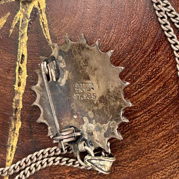 Vintage Carnelian Necklace Gothic Style 935 Sterling Silver whimsygoth - Picture 5 of 7